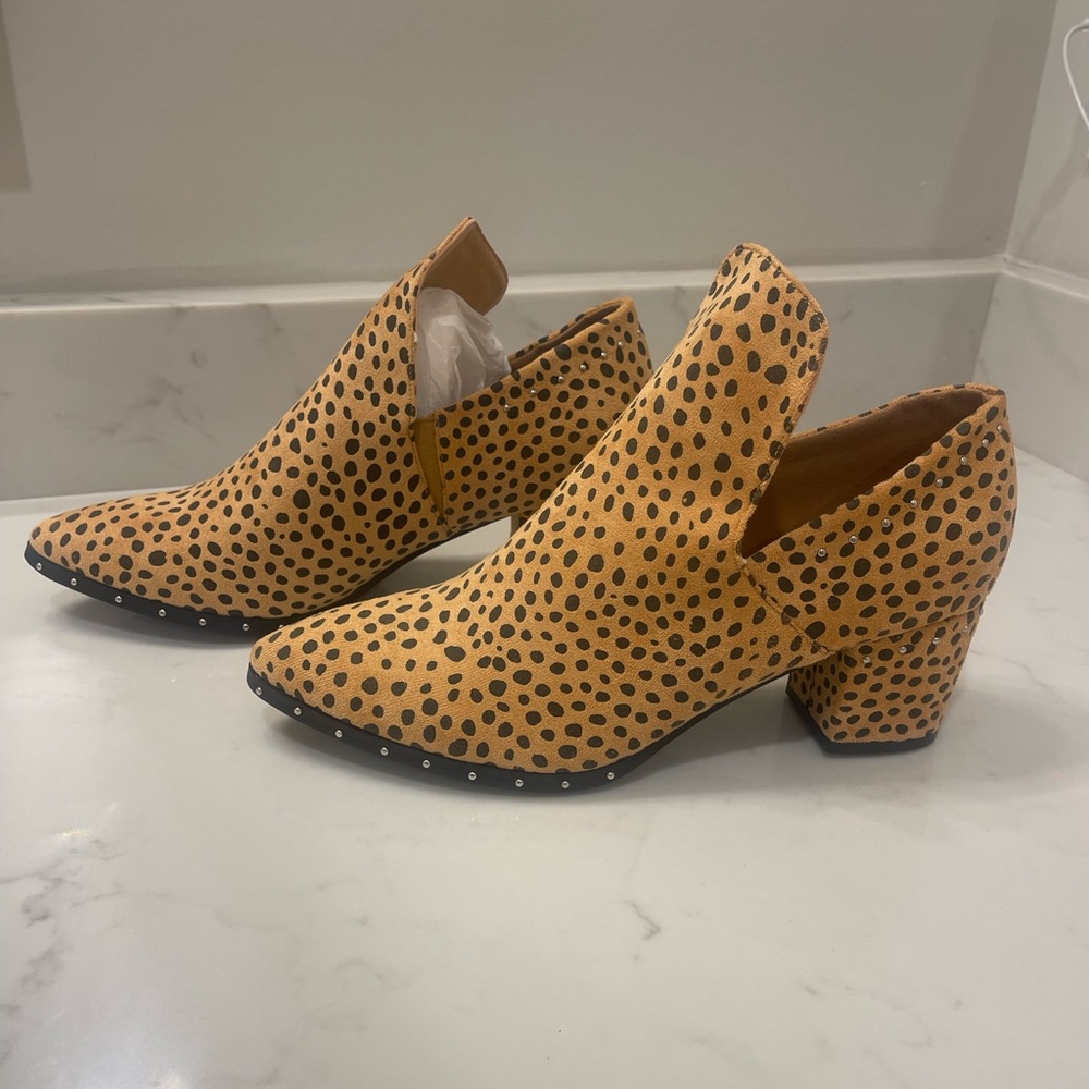 Jolimall Animal Print Ankle Boots/Booties